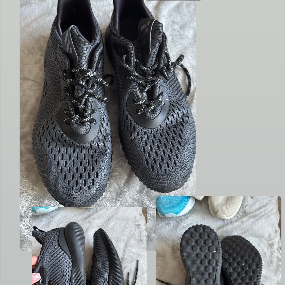 All black womens Adidas Alphabounces